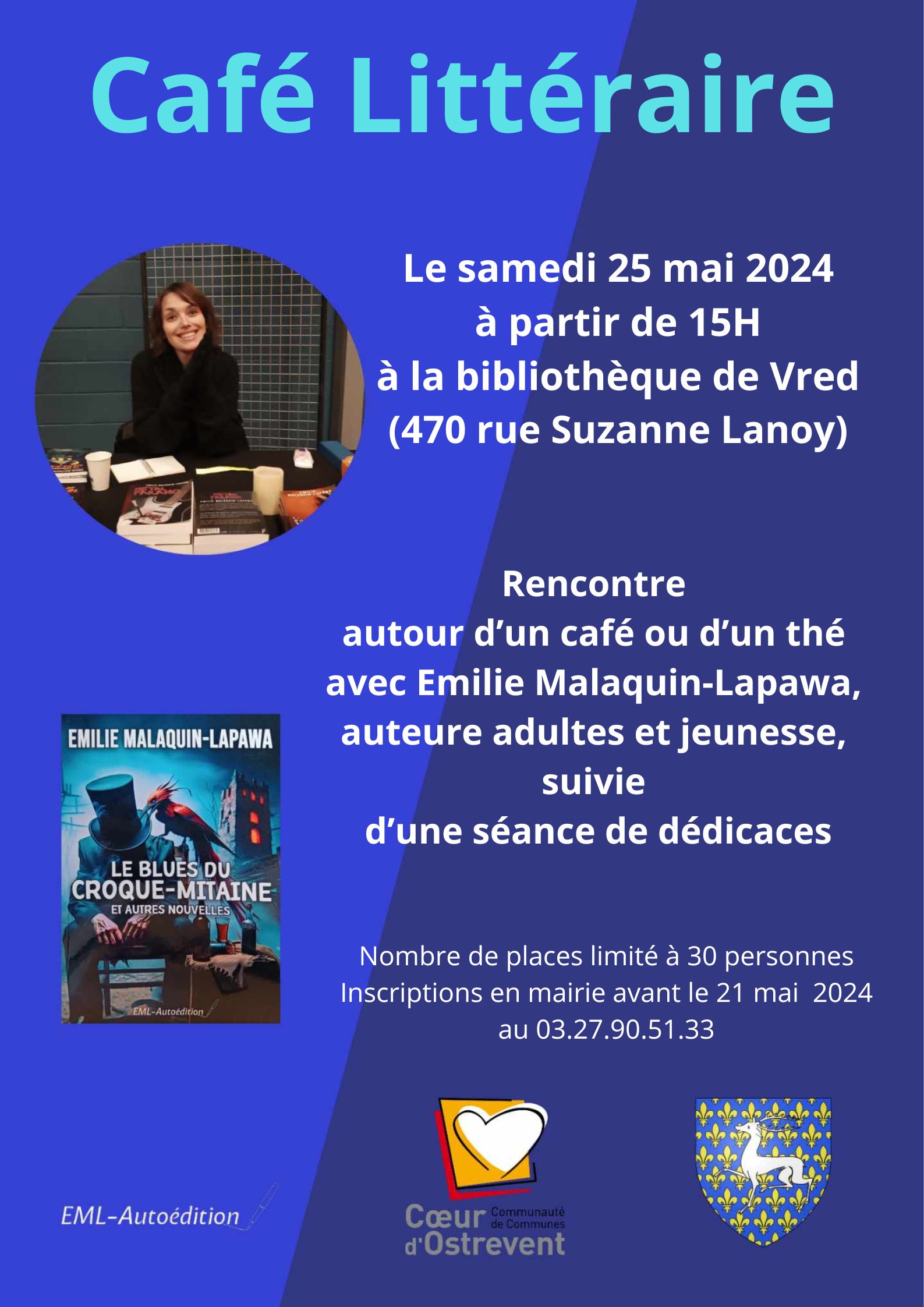 Affiche Café Littéraire du 25 mai 2024 Vred