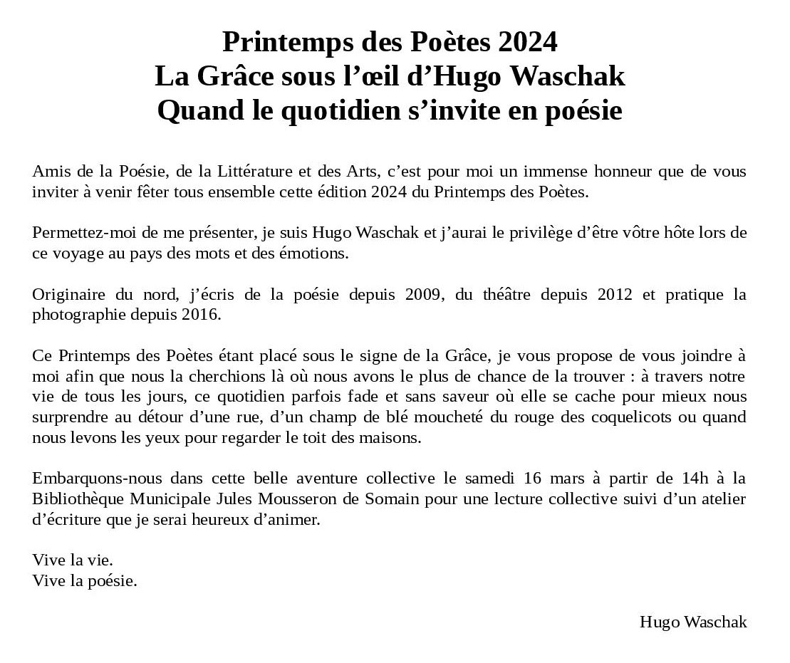 somain PCPM 2024 texte poete